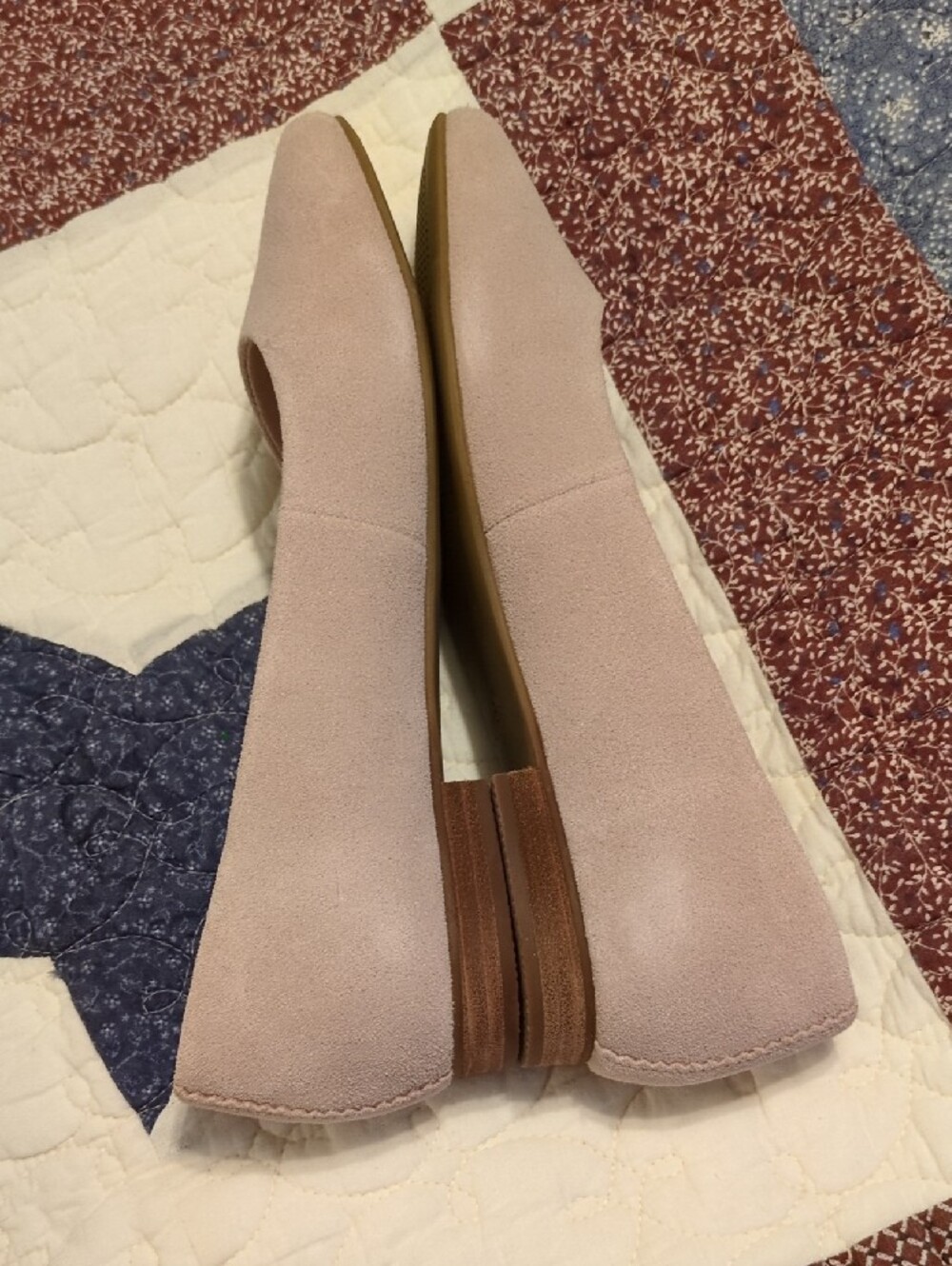 Toms Blush Pink Suede Ballet Flats - Picture 2 of 8